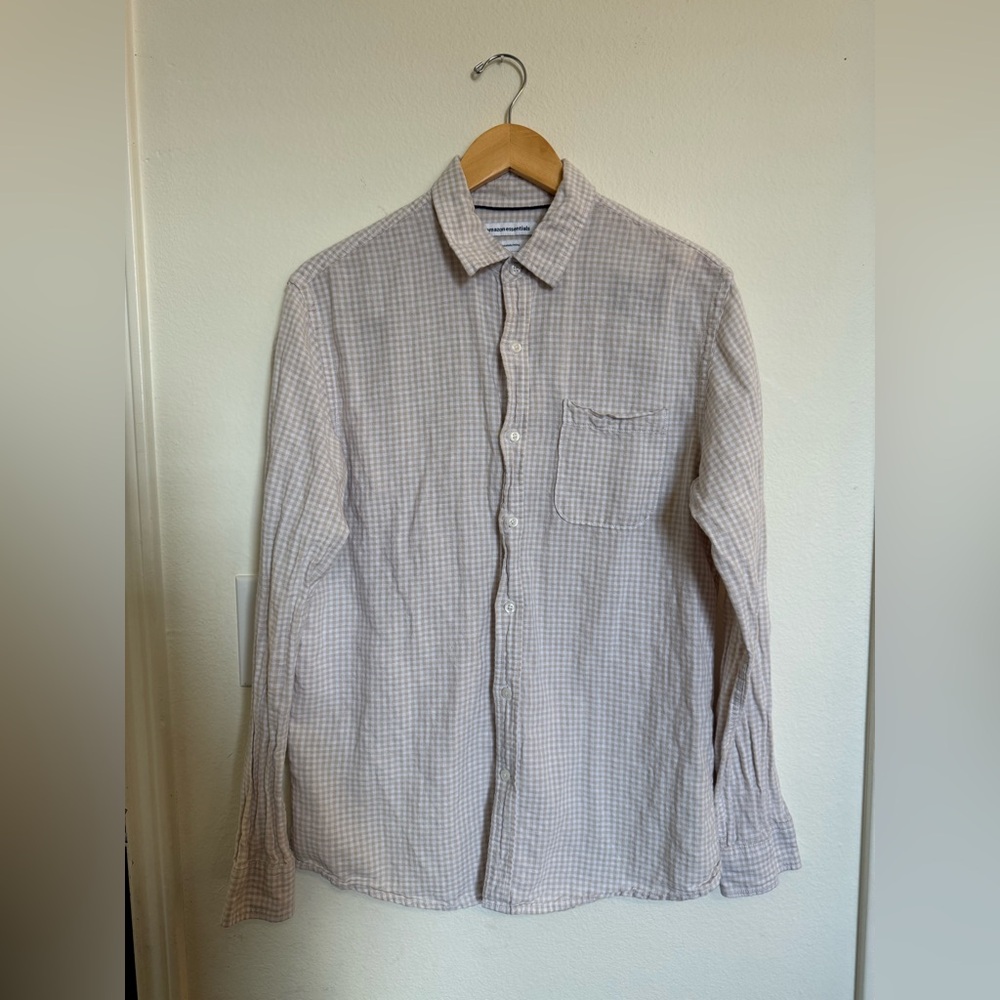 Amazon Essentials Beige Checkered Shirt